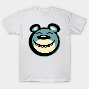 Blissful Smiling Blue Bear T-Shirt